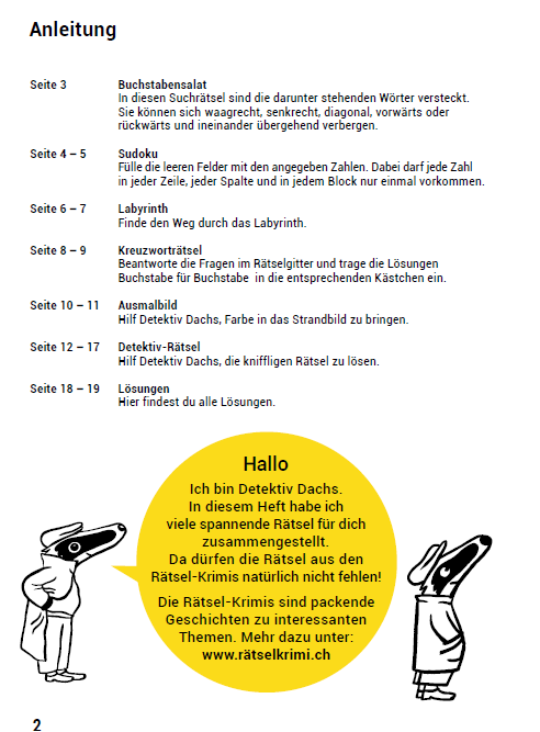 Rätselheft Akte hellgrün_Musterseite 1